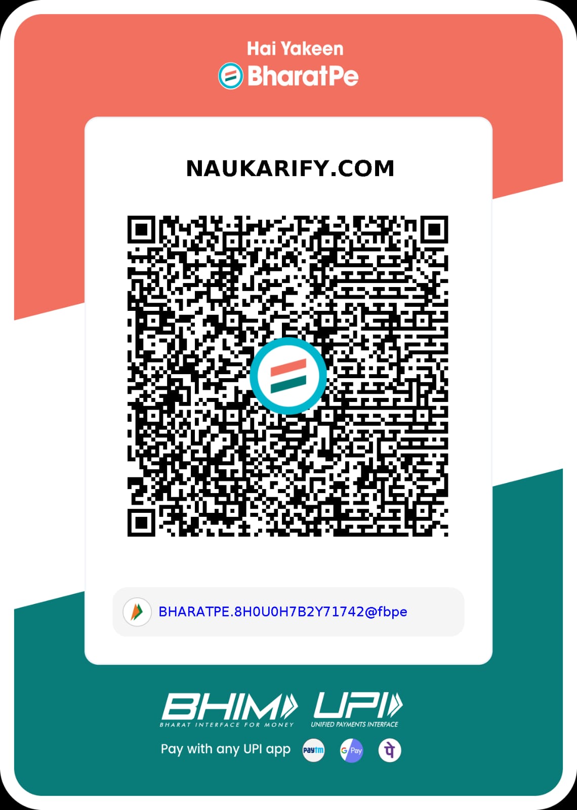 Naukarify QR Payment